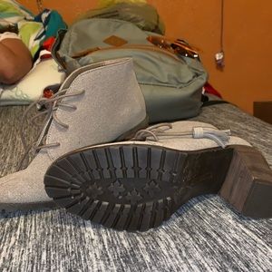 Grey Heeled Booties